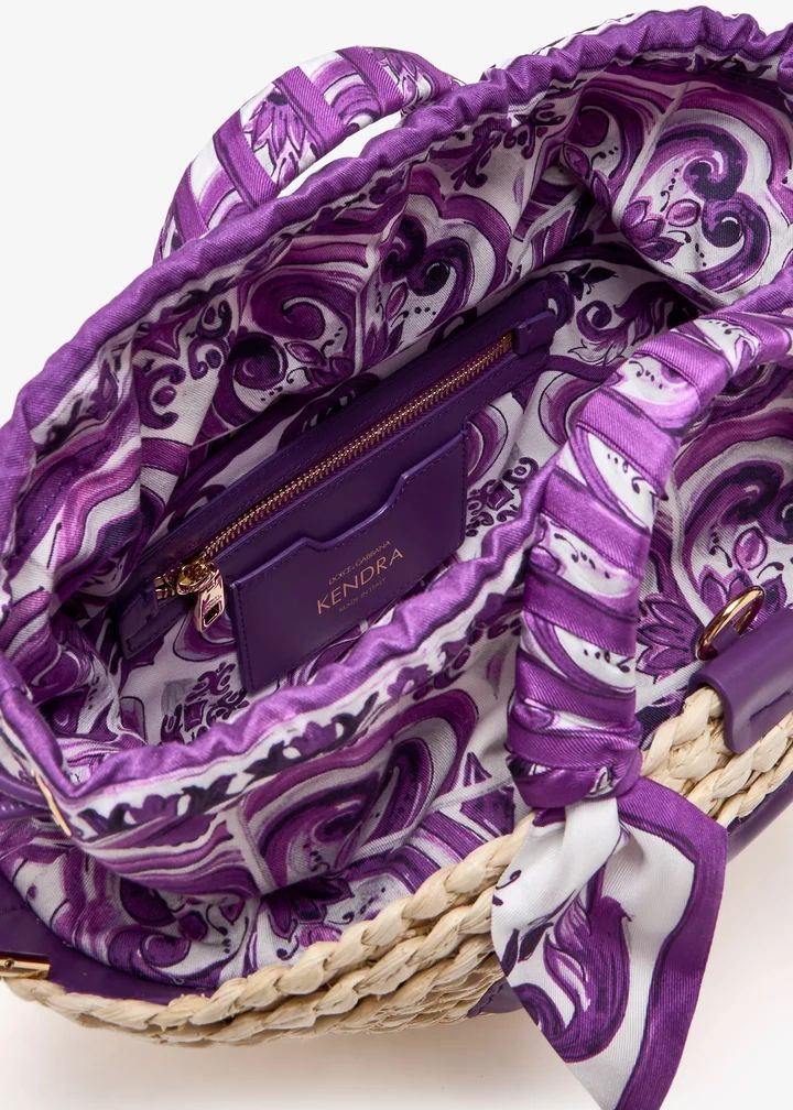 Dolce & Gabbana DG Raffia and Leather Tote Bag