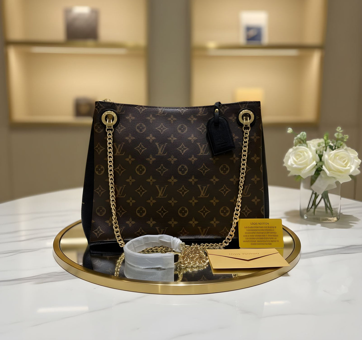 Louis Vuitton Black/Brown Monogram Surene