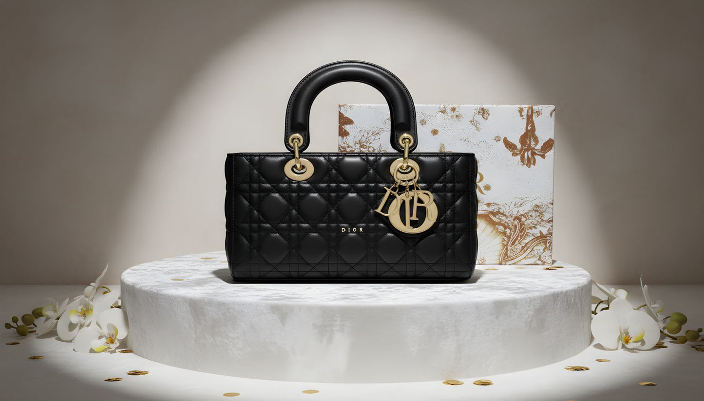 DIOR Small Lady D-Joy Bag Black Cannage Lambskin