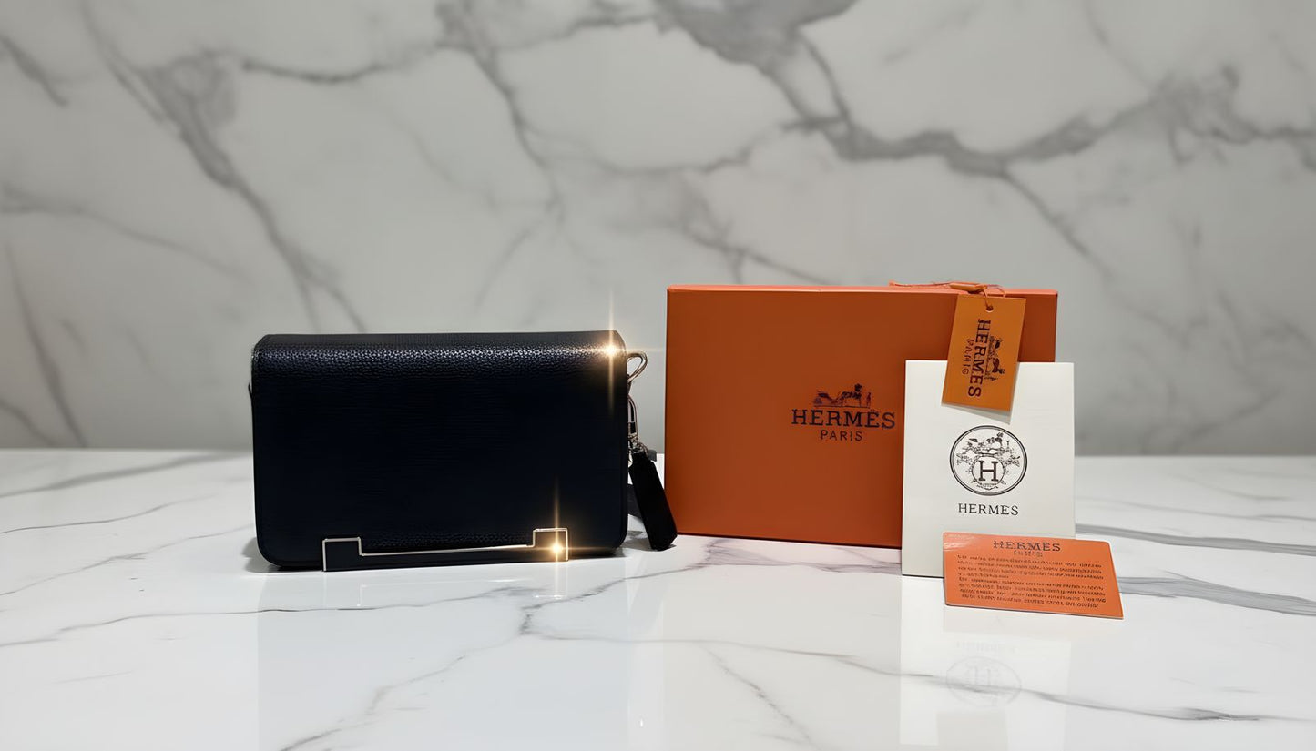 Hermès Geta Etoupe Chevre Gold Hardware