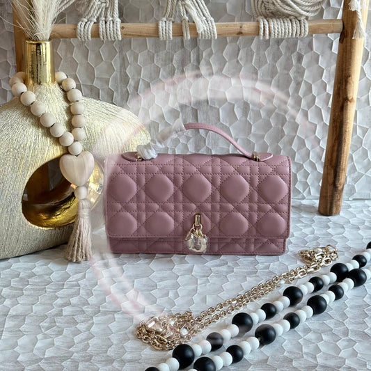 Lady Dior Chain Clutch – Rose Pink Cannage Quilted Lambskin