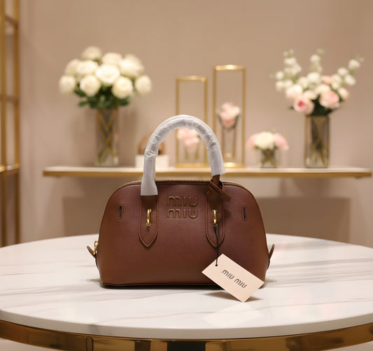 Miu Miu Aventure nappa leather top-handle bag