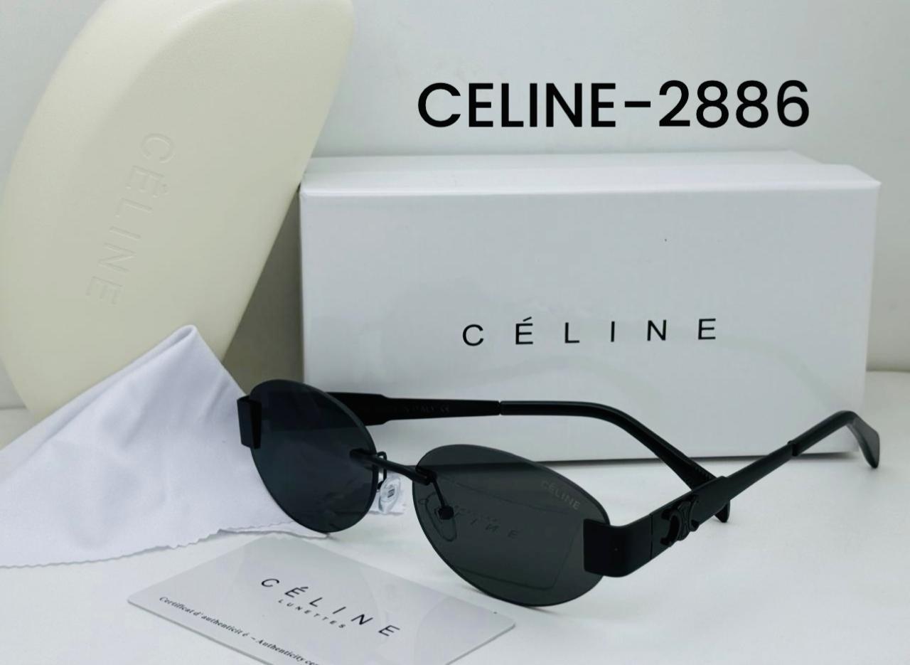 Celine Rimless Sunglasses CELINE-2886 – Silver Frame with Green Gradient Lenses