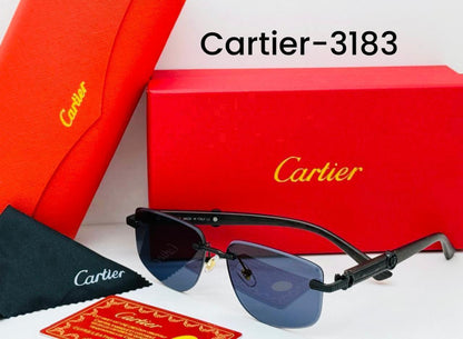 Cartier Rimless Sunglasses CARTIER-3183 – Luxury Gradient Black Edition