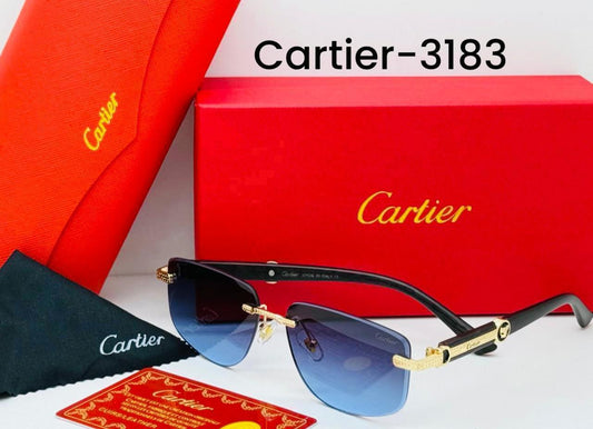 Cartier Rimless Sunglasses CARTIER-3183 – Luxury Gradient Black Edition