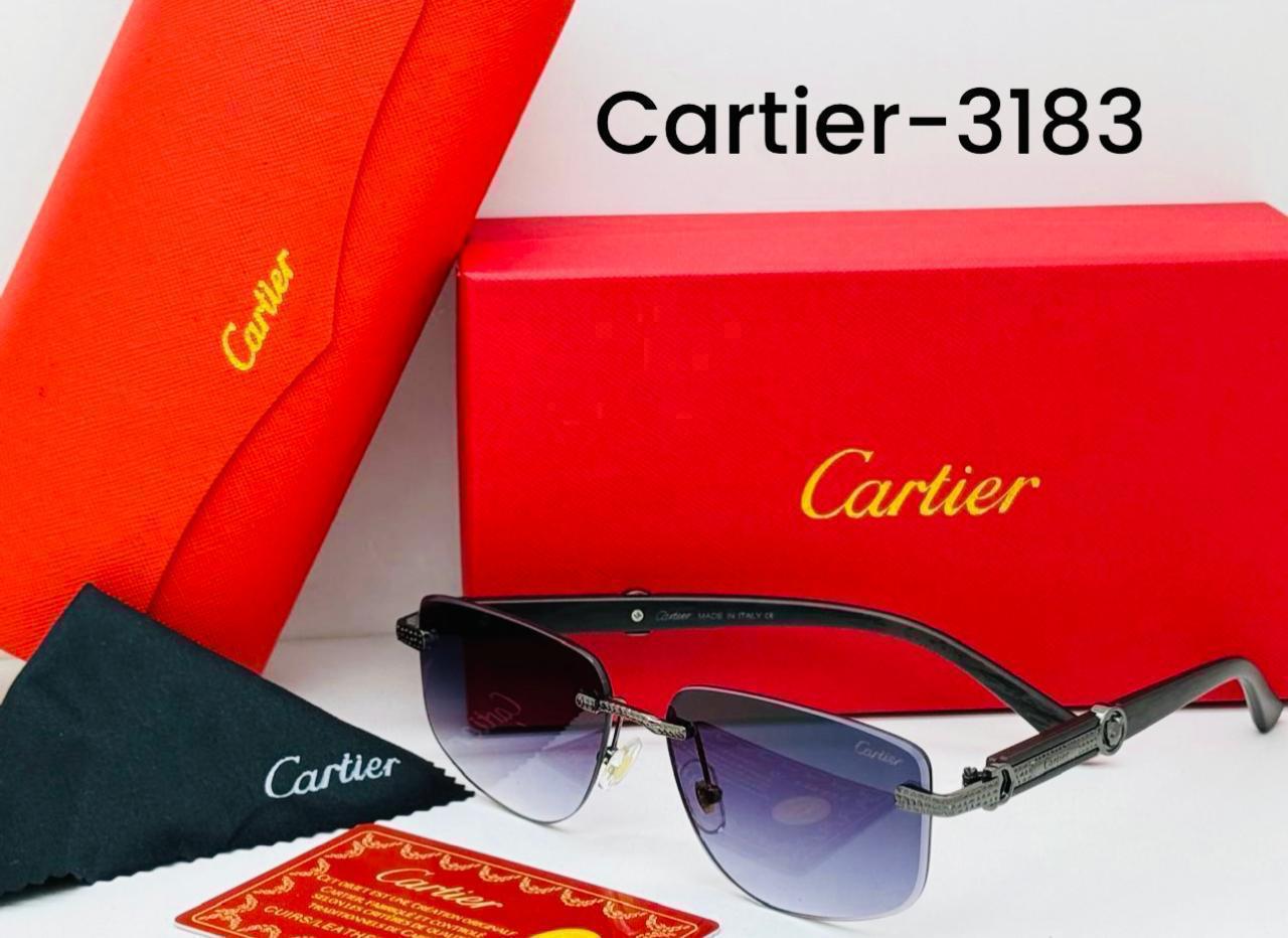 Cartier Rimless Sunglasses CARTIER-3183 – Luxury Gradient Black Edition