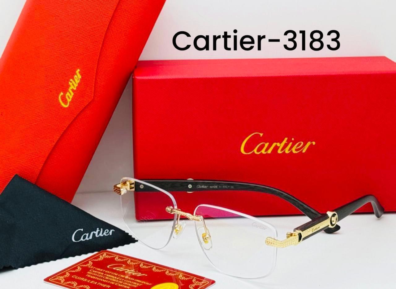Cartier Rimless Sunglasses CARTIER-3183 – Luxury Gradient Black Edition