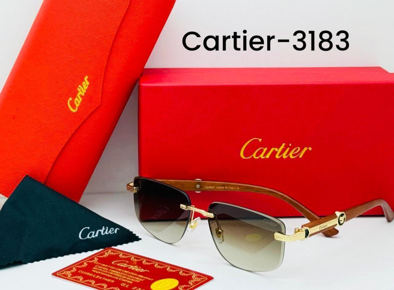 Cartier Rimless Sunglasses CARTIER-3183 – Luxury Gradient Black Edition