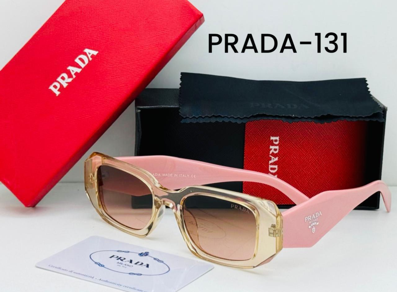 Prada Rectangular Sunglasses PRADA-131 – Grey Frame with Gradient Lenses