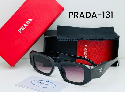 Prada Rectangular Sunglasses PRADA-131 – Grey Frame with Gradient Lenses