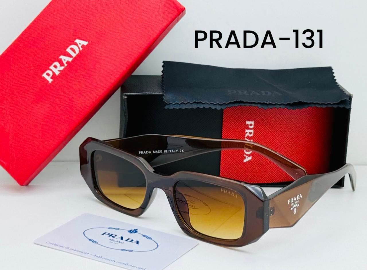 Prada Rectangular Sunglasses PRADA-131 – Grey Frame with Gradient Lenses