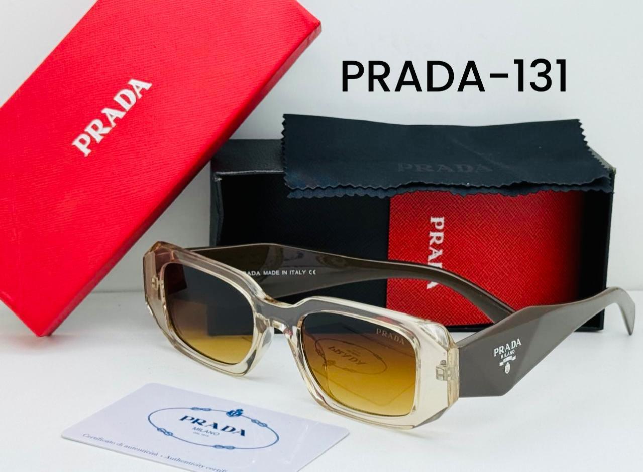 Prada Rectangular Sunglasses PRADA-131 – Grey Frame with Gradient Lenses