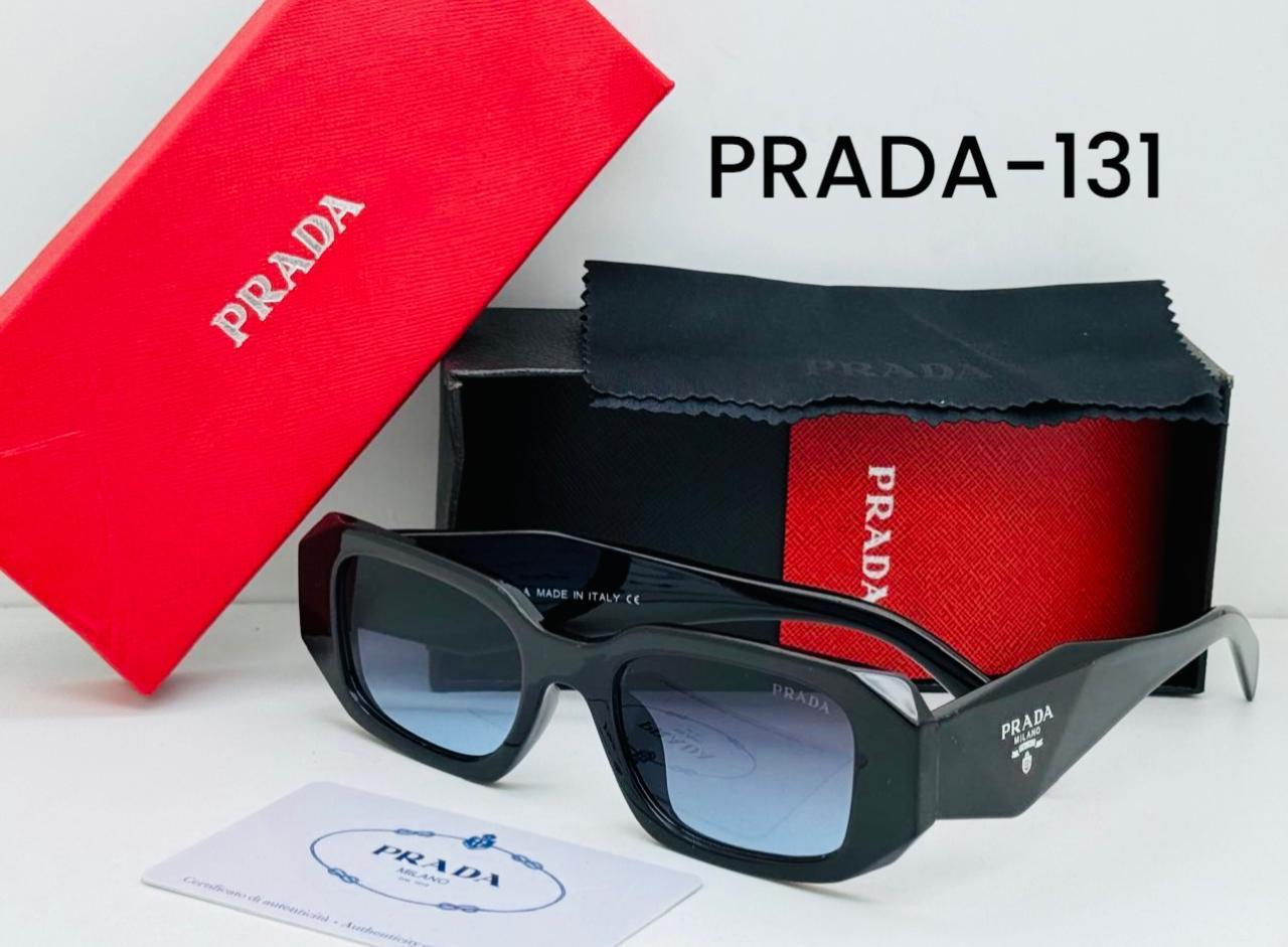Prada Rectangular Sunglasses PRADA-131 – Grey Frame with Gradient Lenses