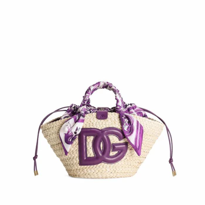 Dolce & Gabbana DG Raffia and Leather Tote Bag