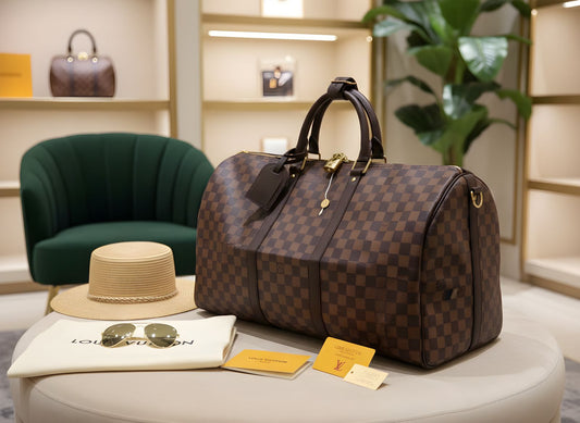 Louis Vuitton Brown Damier Ebene Keepall 50