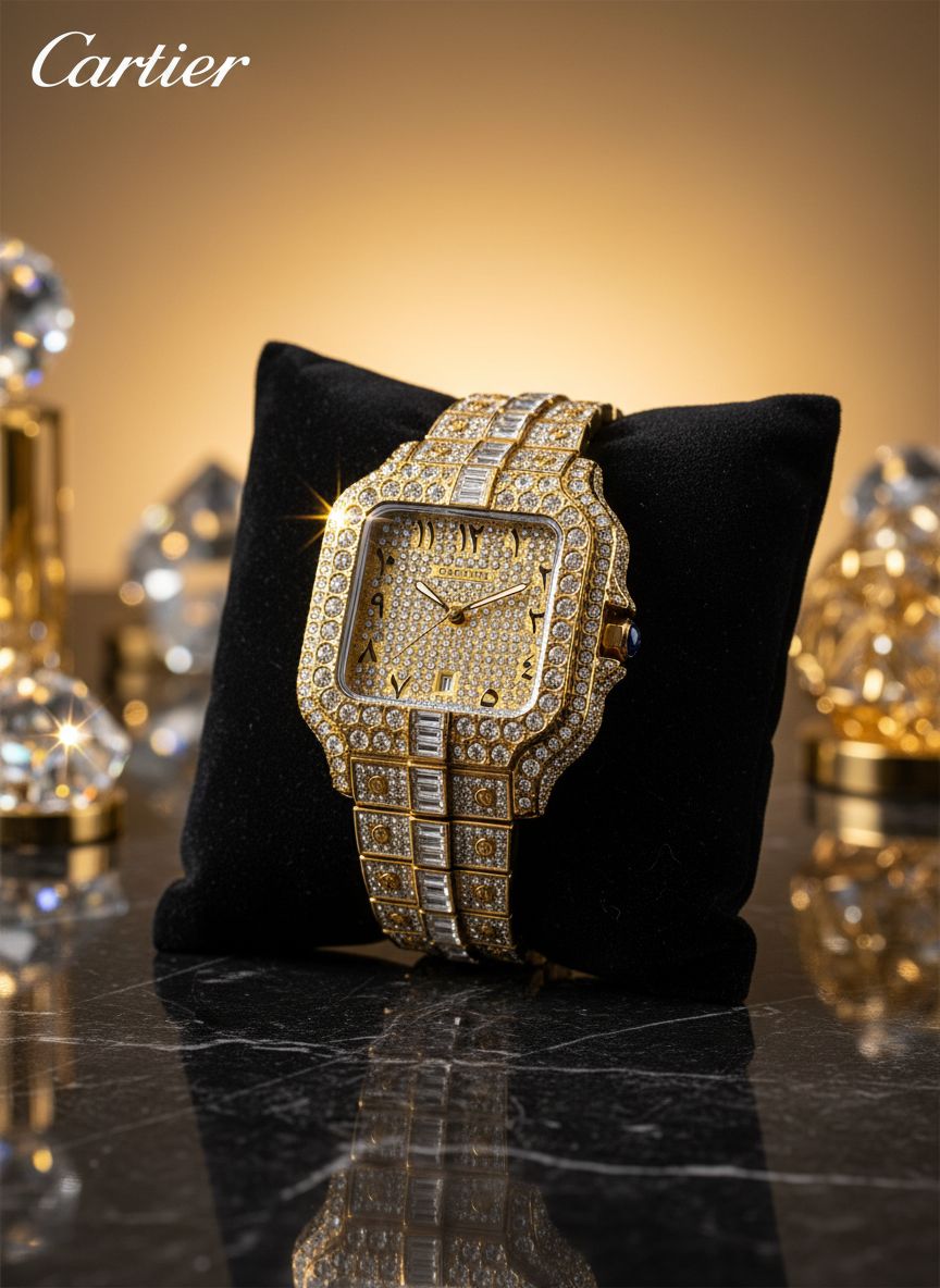 CARTIER DIMOND WATCHES FOR MEN